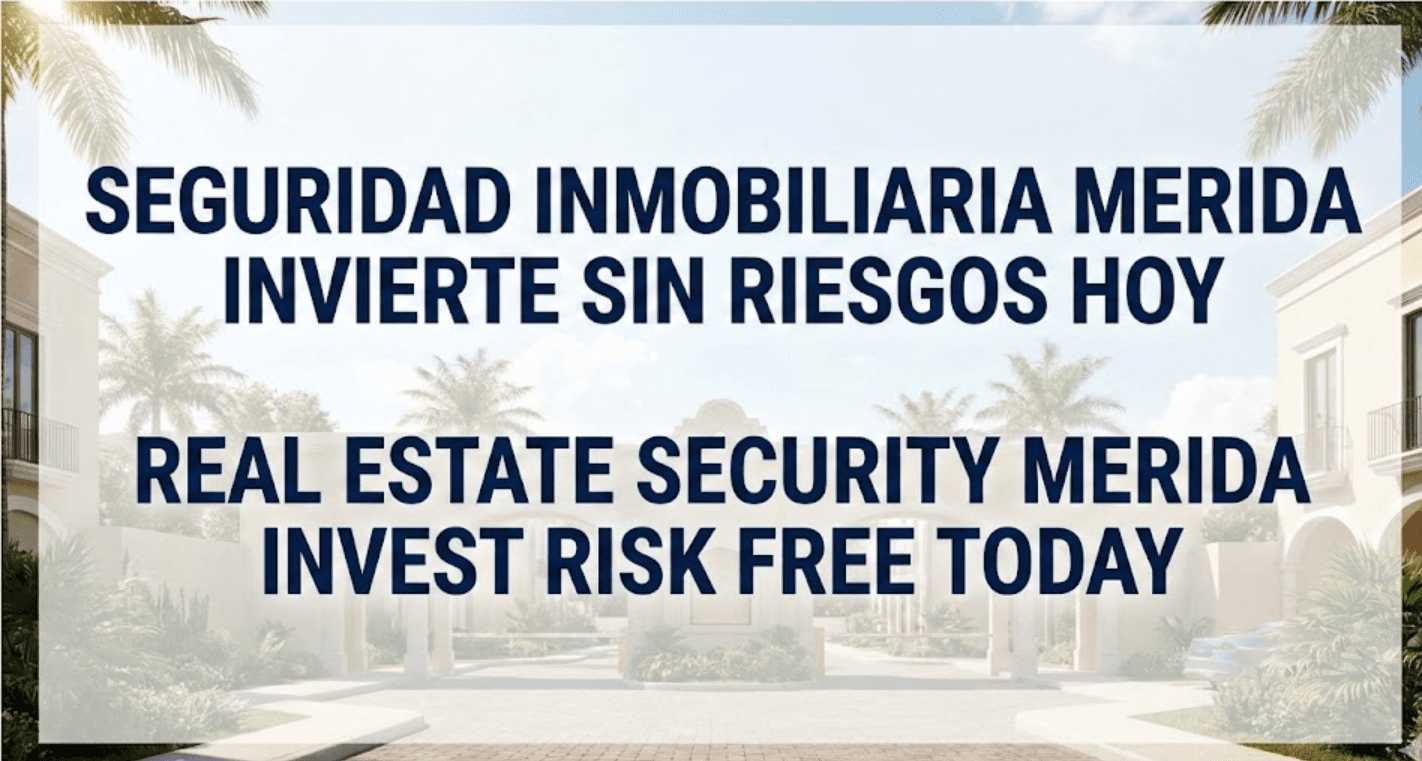 SEGURIDAD INMOBILIARIA MERIDA INVIERTE SIN RIESGOS HOY