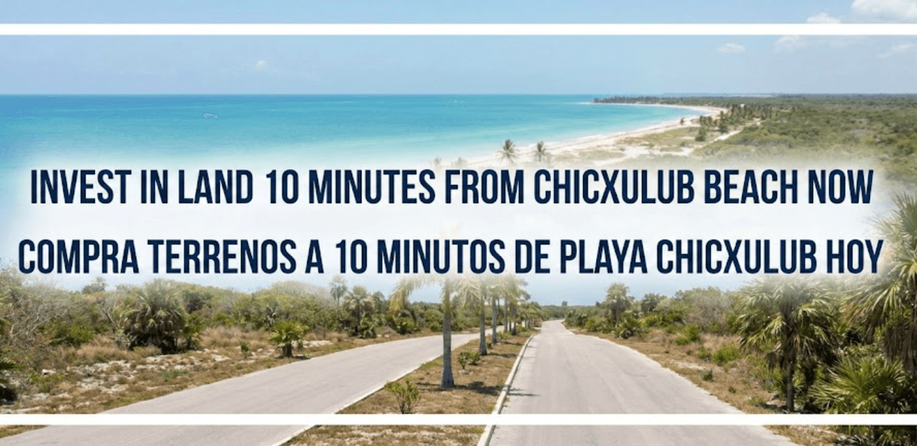 COMPRA TERRENOS A 10 MINUTOS DE PLAYA CHICXULUB HOY