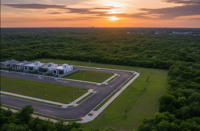 Terrenos en Muxupip con servicios de urbanizacion de oferta