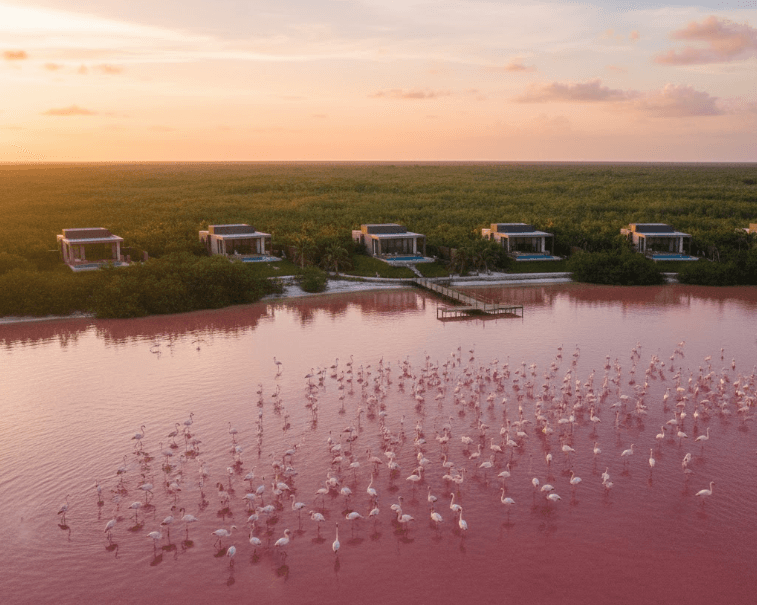 LAGUNA ROSADA ZONA DE FLAMINGOS TU MEJOR INVERSION EN YUCATAN