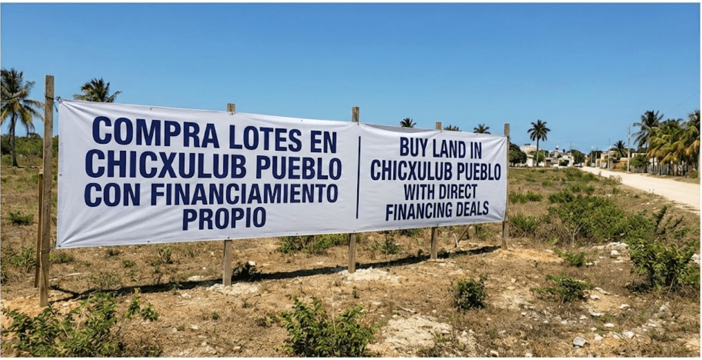 COMPRA LOTES EN CHICXULUB PUEBLO CON FINANCIAMIENTO PROPIO